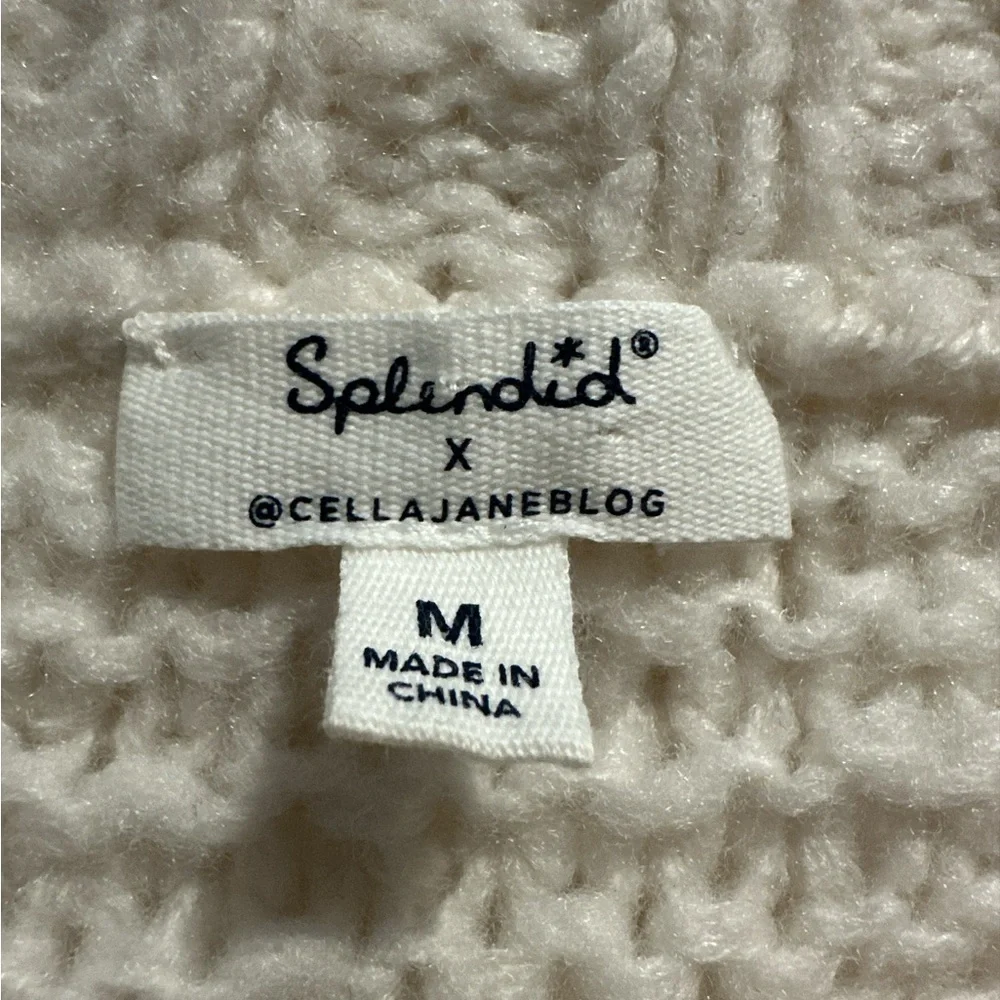 Splendid Cream Cable Knit Sweater